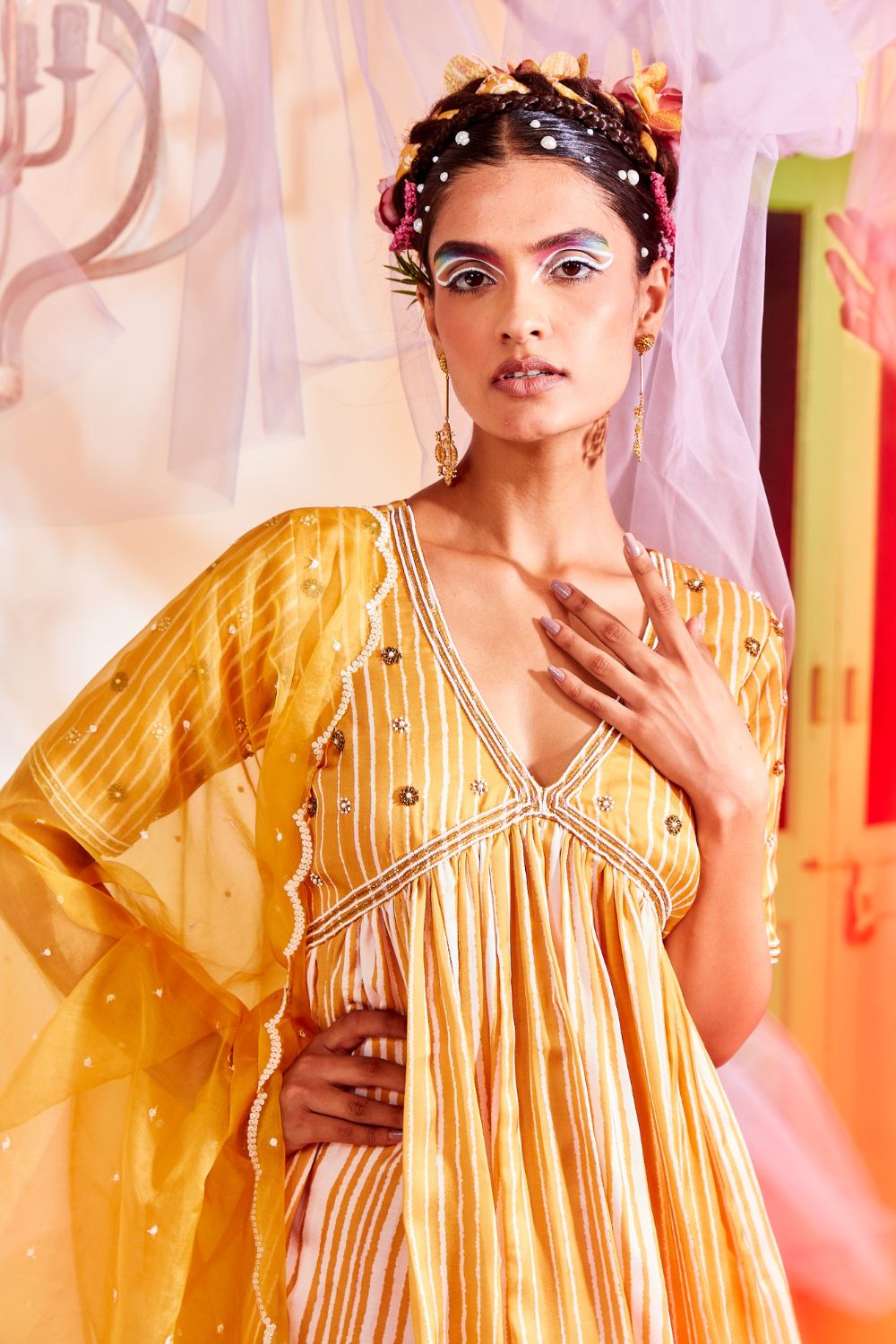 Buy ZINK LONDON Womens Yellow Solid Peplum Dress | Shoppers Stop